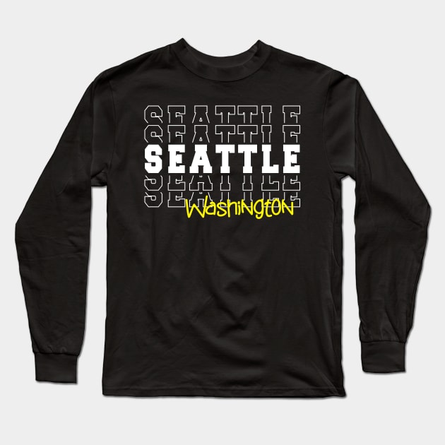 Seattle city Washington Seattle WA Long Sleeve T-Shirt by TeeLogic